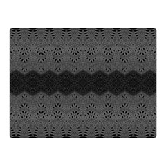 Boho Black Grey Pattern Double Sided Flano Blanket (mini)  by SpinnyChairDesigns