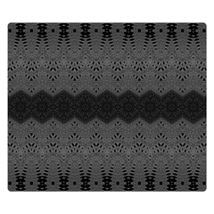 Boho Black Grey Pattern Double Sided Flano Blanket (small)  by SpinnyChairDesigns