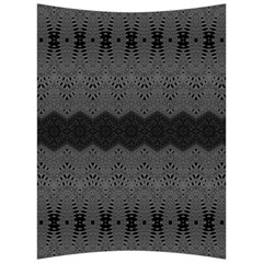 Boho Black Grey Pattern Back Support Cushion by SpinnyChairDesigns