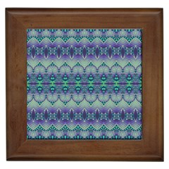 Boho Purple Teal Framed Tile by SpinnyChairDesigns