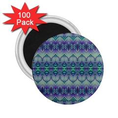 Boho Purple Teal 2 25  Magnets (100 Pack)  by SpinnyChairDesigns