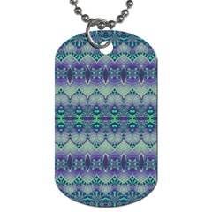 Boho Purple Teal Dog Tag (one Side) by SpinnyChairDesigns