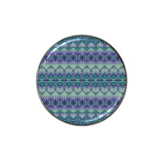 Boho Purple Teal Hat Clip Ball Marker by SpinnyChairDesigns