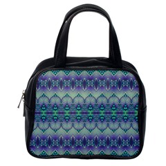 Boho Purple Teal Classic Handbag (one Side) by SpinnyChairDesigns