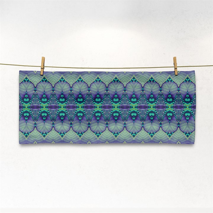 Boho Purple Teal Hand Towel