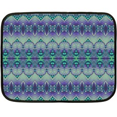 Boho Purple Teal Fleece Blanket (mini) by SpinnyChairDesigns