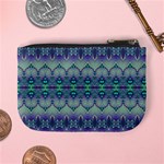 Boho Purple Teal Mini Coin Purse Back