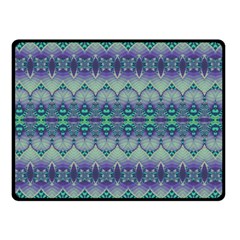 Boho Purple Teal Double Sided Fleece Blanket (small)  by SpinnyChairDesigns