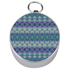 Boho Purple Teal Silver Compasses by SpinnyChairDesigns