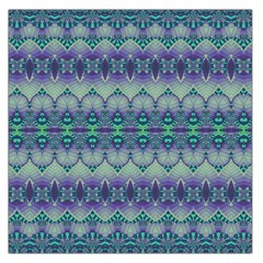 Boho Purple Teal Large Satin Scarf (square) by SpinnyChairDesigns