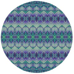 Boho Purple Teal Wooden Bottle Opener (round) by SpinnyChairDesigns