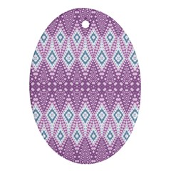 Boho Violet Purple Ornament (oval) by SpinnyChairDesigns