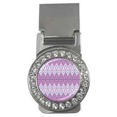 Boho Violet Purple Money Clips (cz)  by SpinnyChairDesigns