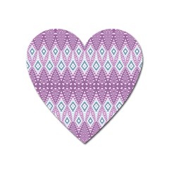 Boho Violet Purple Heart Magnet by SpinnyChairDesigns