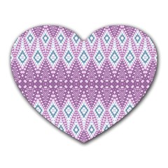 Boho Violet Purple Heart Mousepads by SpinnyChairDesigns