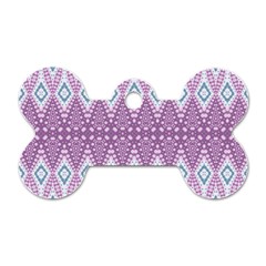 Boho Violet Purple Dog Tag Bone (one Side) by SpinnyChairDesigns