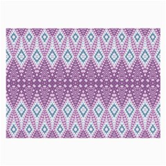 Boho Violet Purple Large Glasses Cloth (2 Sides) by SpinnyChairDesigns