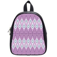 Boho Violet Purple School Bag (small) by SpinnyChairDesigns