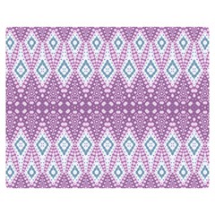 Boho Violet Purple Double Sided Flano Blanket (medium)  by SpinnyChairDesigns