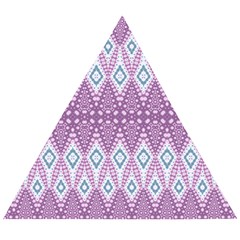 Boho Violet Purple Wooden Puzzle Triangle by SpinnyChairDesigns