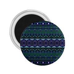 Boho Blue Green  2 25  Magnets by SpinnyChairDesigns