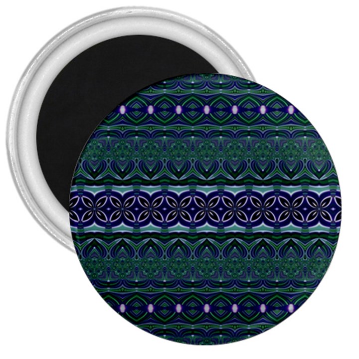 Boho Blue Green  3  Magnets