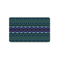 Boho Blue Green  Magnet (name Card) by SpinnyChairDesigns