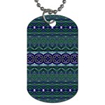 Boho Blue Green  Dog Tag (Two Sides) Front