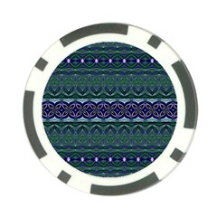 Boho Blue Green  Poker Chip Card Guard (10 Pack) by SpinnyChairDesigns