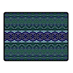 Boho Blue Green  Fleece Blanket (small) by SpinnyChairDesigns