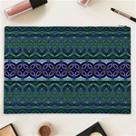 Boho Blue Green  Cosmetic Bag (XXL) Back