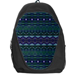 Boho Blue Green  Backpack Bag by SpinnyChairDesigns