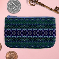 Boho Blue Green  Large Coin Purse by SpinnyChairDesigns