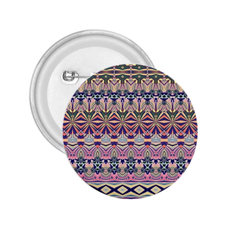 Colorful Boho Pattern 2.25  Buttons