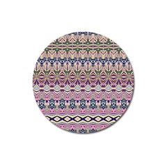 Colorful Boho Pattern Magnet 3  (round) by SpinnyChairDesigns