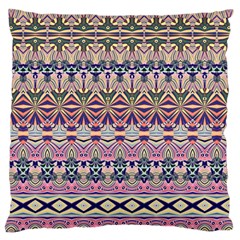 Colorful Boho Pattern Large Cushion Case (two Sides) by SpinnyChairDesigns