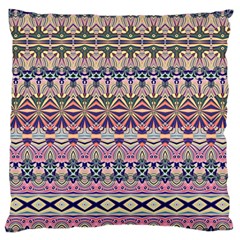 Colorful Boho Pattern Large Flano Cushion Case (two Sides) by SpinnyChairDesigns