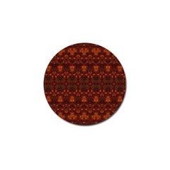 Boho Dark Red Floral Golf Ball Marker (4 Pack) by SpinnyChairDesigns