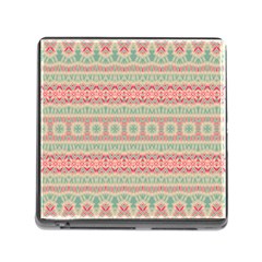 Boho Teal Pink Memory Card Reader (square 5 Slot) by SpinnyChairDesigns