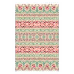 Boho Teal Pink Shower Curtain 48  X 72  (small)  by SpinnyChairDesigns