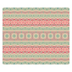 Boho Teal Pink Double Sided Flano Blanket (small)  by SpinnyChairDesigns