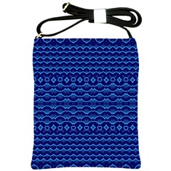 Cobalt Blue  Shoulder Sling Bag by SpinnyChairDesigns