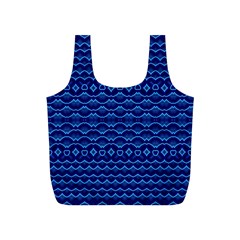 Cobalt Blue  Full Print Recycle Bag (s) by SpinnyChairDesigns