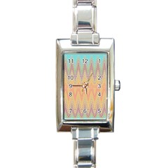 Boho Pastel Colors Rectangle Italian Charm Watch by SpinnyChairDesigns