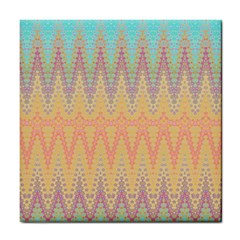 Boho Pastel Colors Tile Coaster by SpinnyChairDesigns