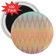 Boho Pastel Colors 3  Magnets (100 Pack) by SpinnyChairDesigns