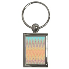 Boho Pastel Colors Key Chain (rectangle) by SpinnyChairDesigns