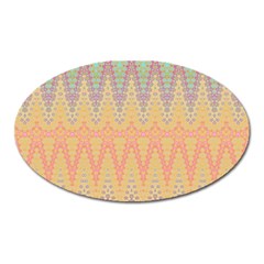 Boho Pastel Colors Oval Magnet by SpinnyChairDesigns