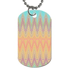 Boho Pastel Colors Dog Tag (two Sides) by SpinnyChairDesigns