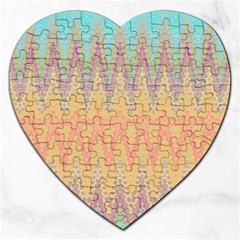 Boho Pastel Colors Jigsaw Puzzle (heart) by SpinnyChairDesigns